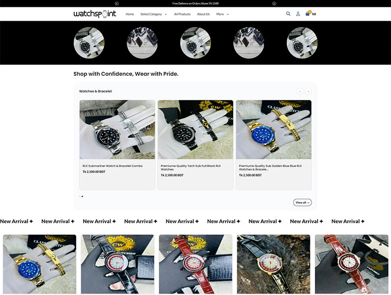 Watchspoint Ecommerce Website with Laravel
