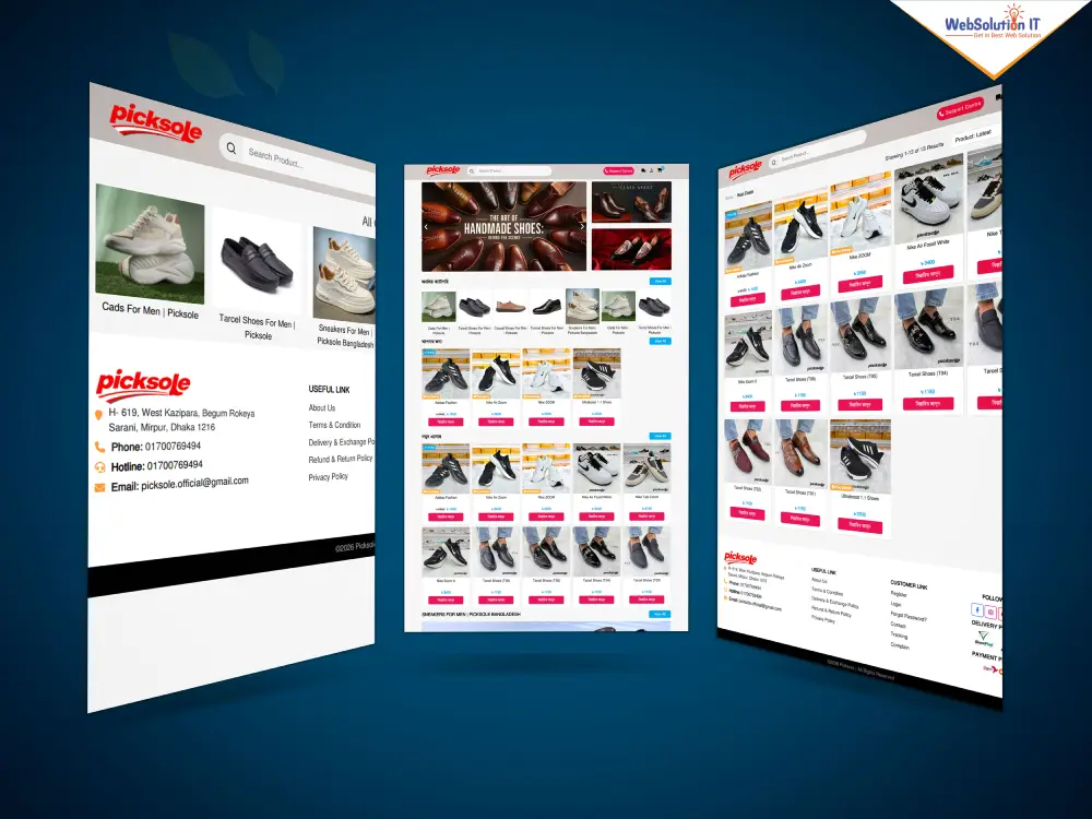 Picksole Ecommerce Website